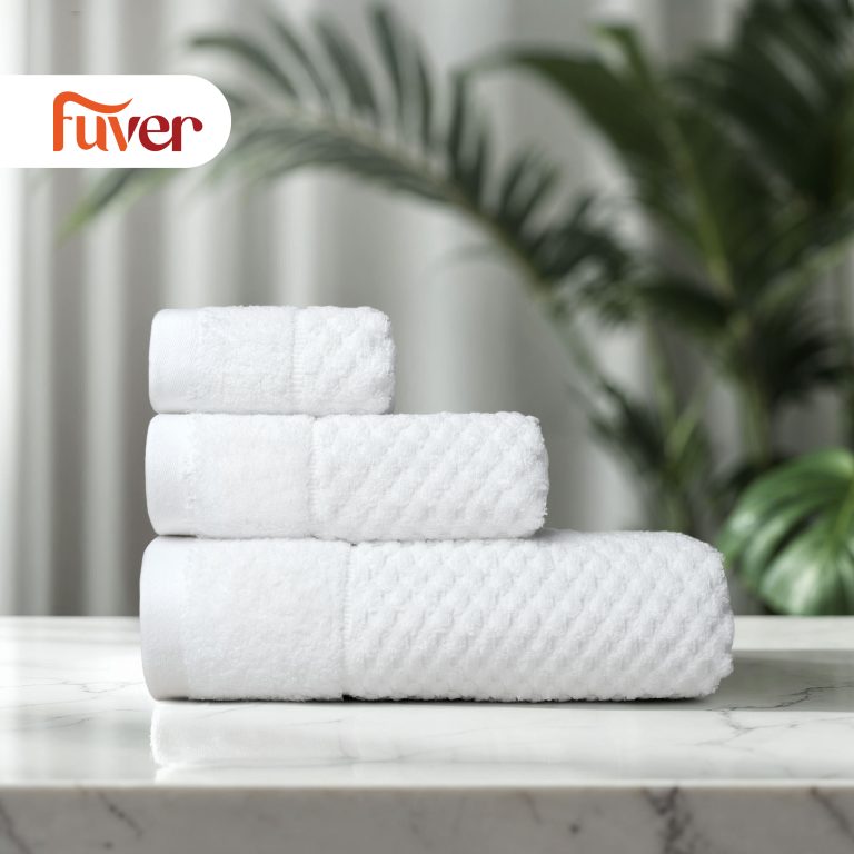 Bộ 3 khăn mặt, gội, tắm Fuver Line Beecomb
